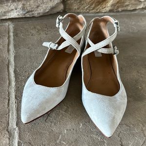 Frye flat suede shoes, size 7.5.